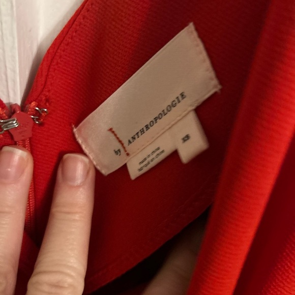 Anthropologie Cathy Structured Wide Leg Jumpsuit in red XS - Picture 6 of 7